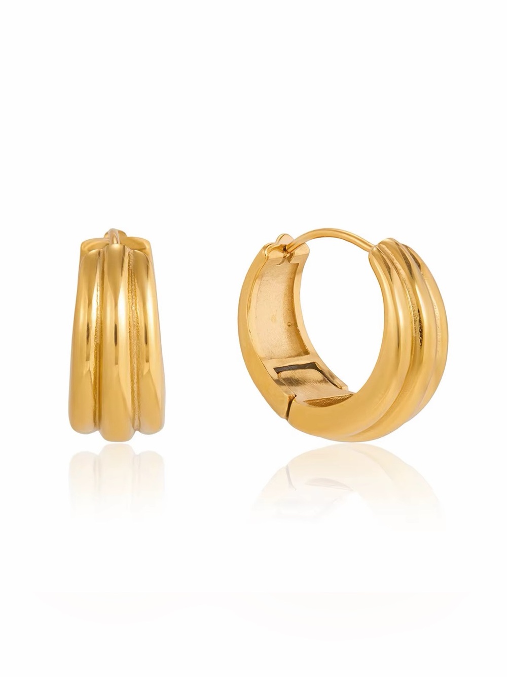 18K Gold Plated Hoop Earrings